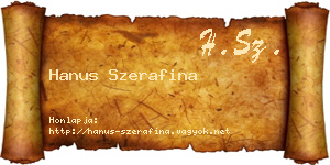Hanus Szerafina névjegykártya